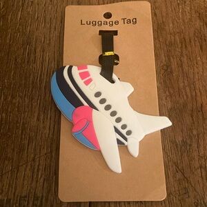Luggage Tag Airplane Silicone NWT